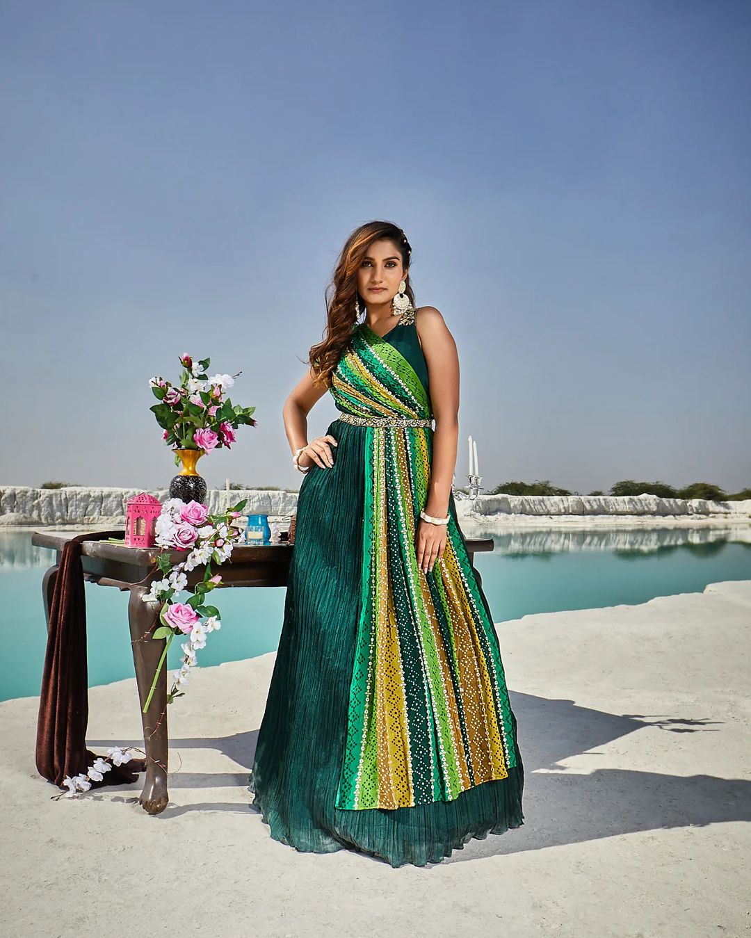 Whimsical Bandhani Waves
