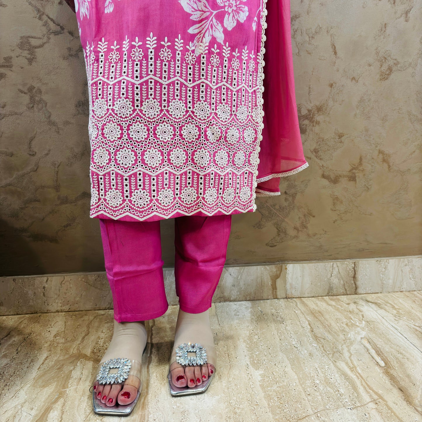 Mehr Muslin Schiffli Suit