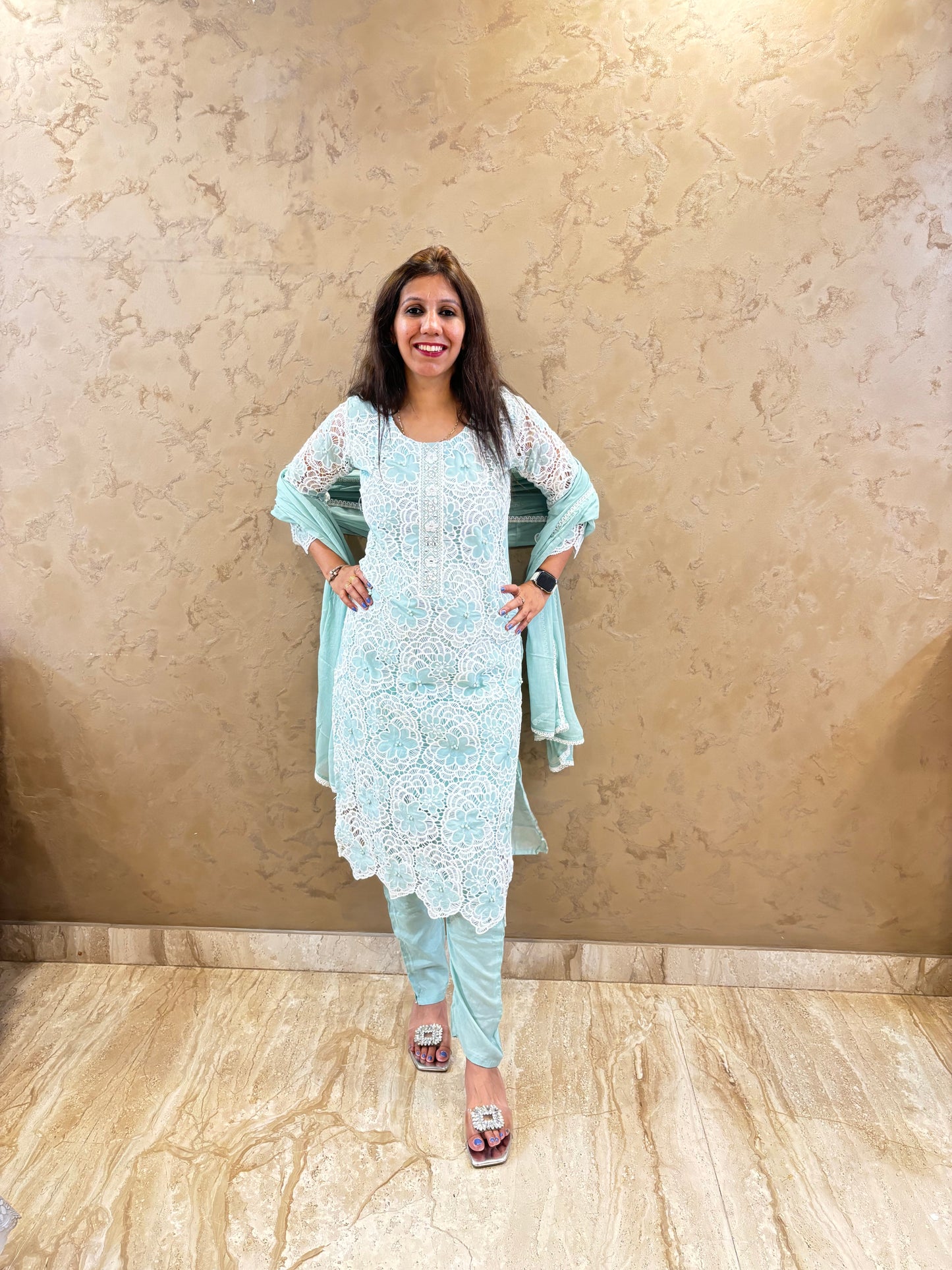 Oceanic Crochet Suit Set