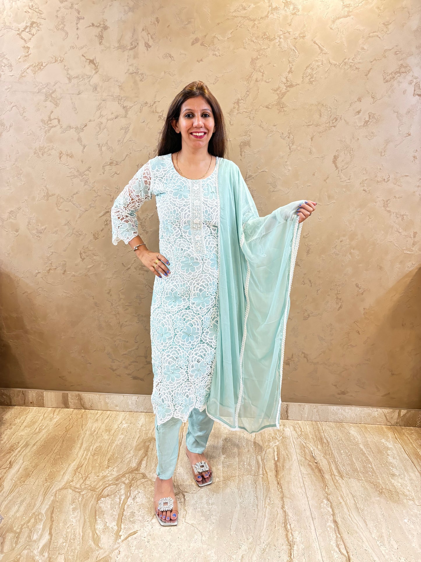 Oceanic Crochet Suit Set