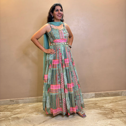 Boho Chic Ethnic Printed Spaghetti Strap Dress