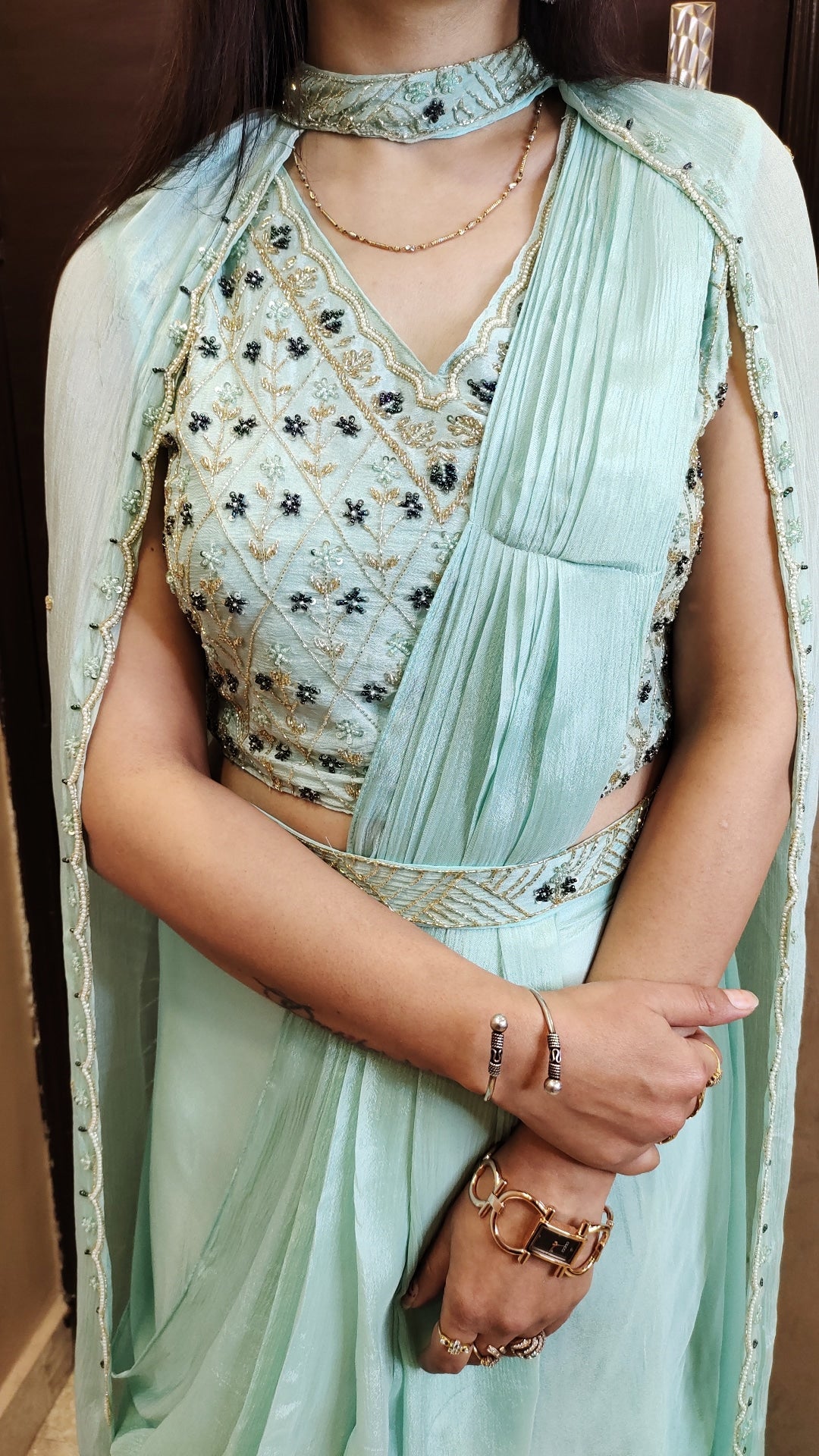 Drape Saree with Cape