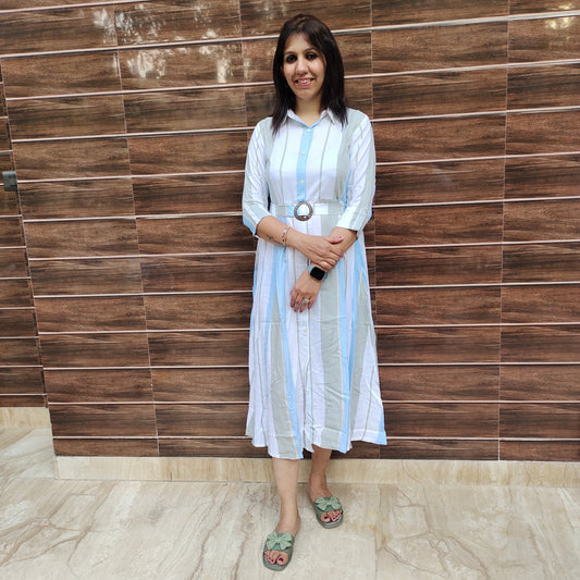 Daydream-White Center Cut Dress