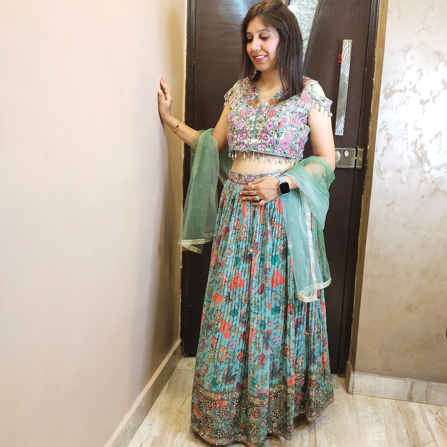 Designer Floral Lehenga