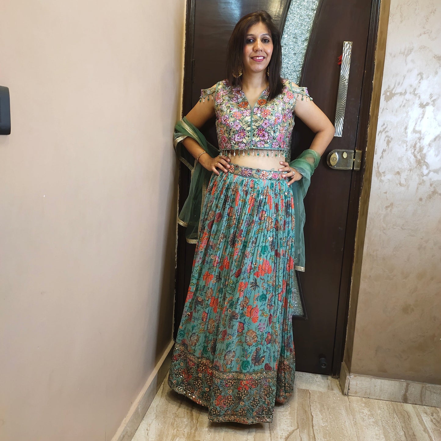 Designer Floral Lehenga