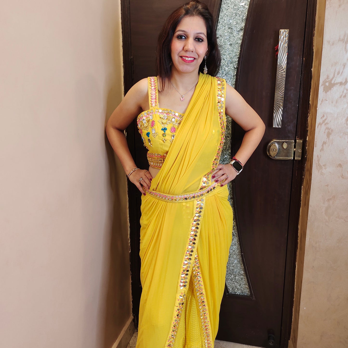 Drape Saree with Sharara
