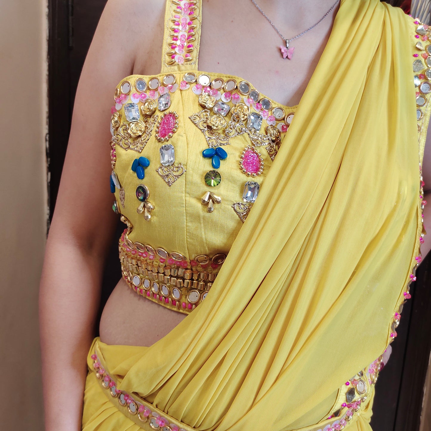 Drape Saree with Sharara