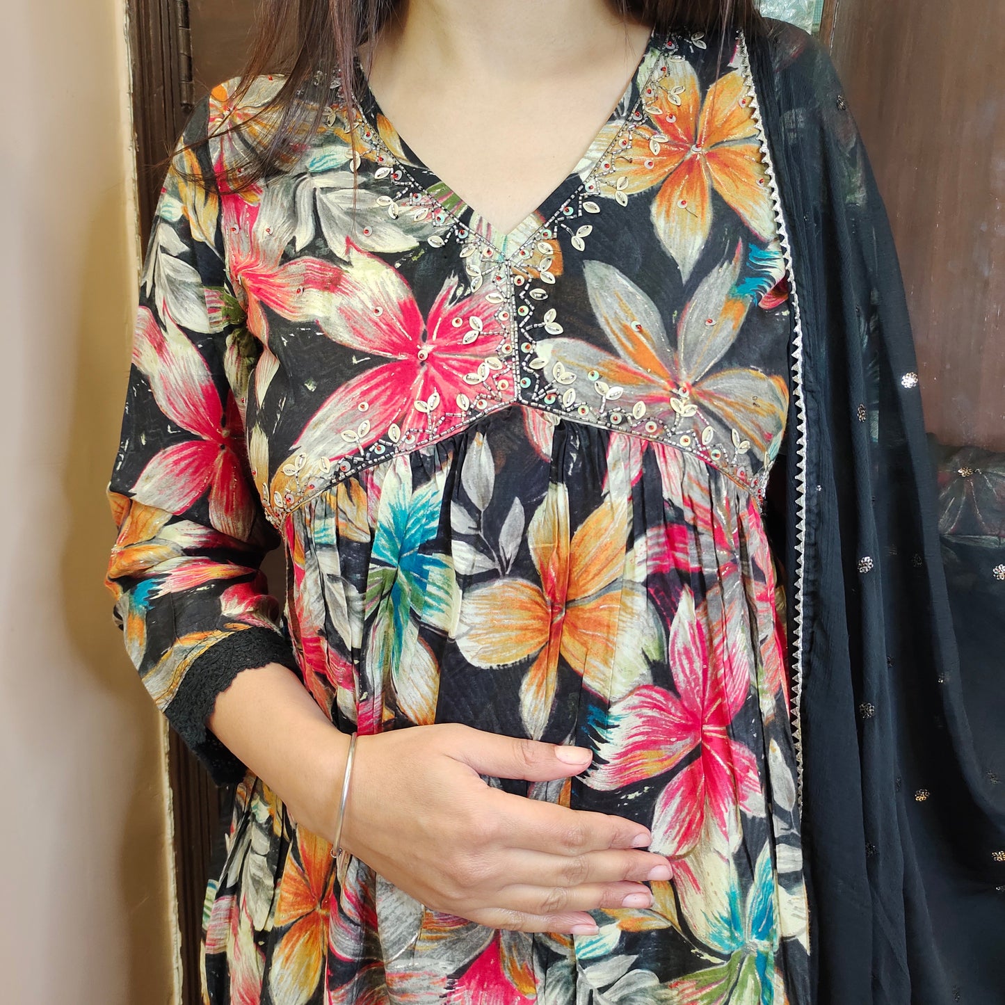 Black Alia Cut Nyra Suit