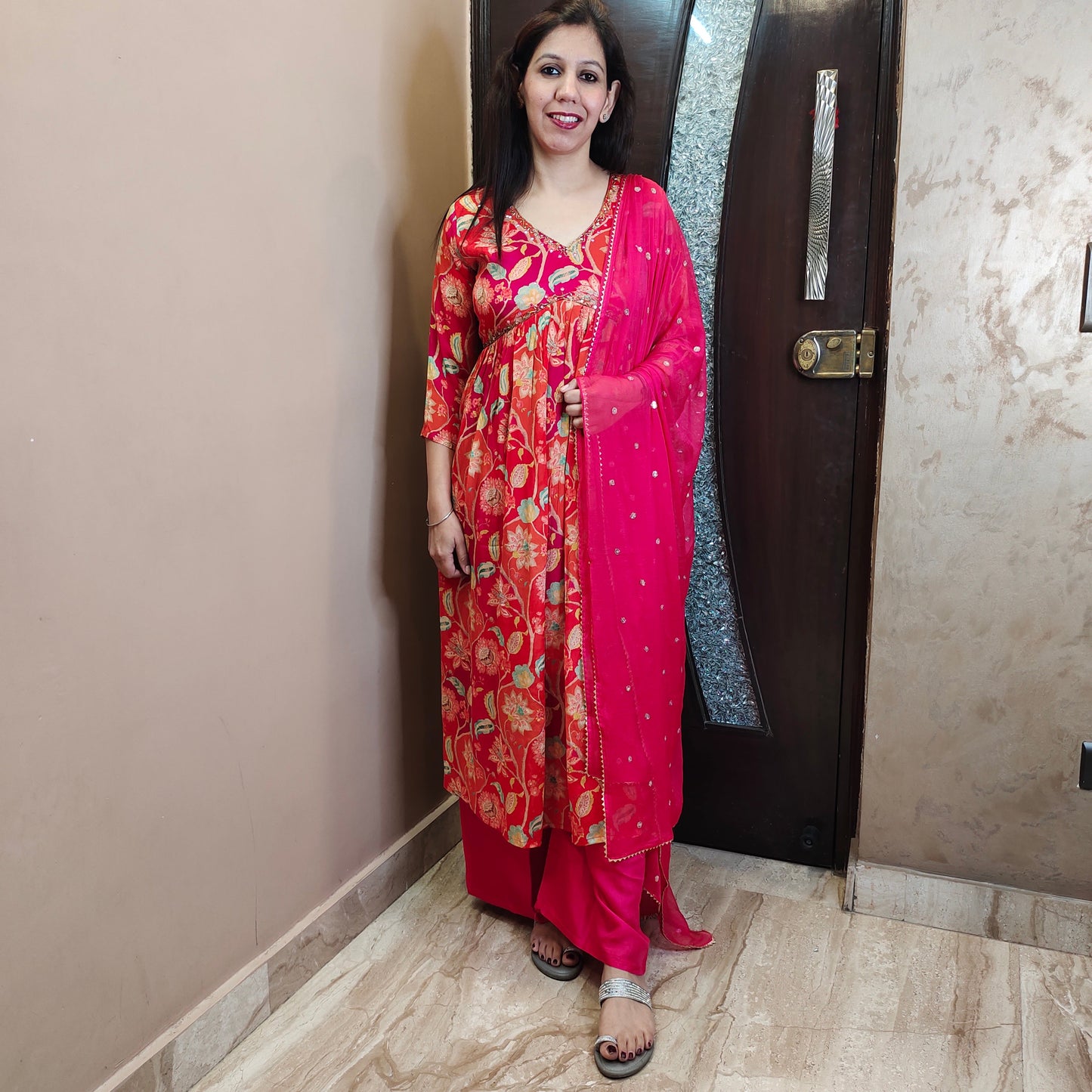 Nazakat Multi Color printed Nyra Suit