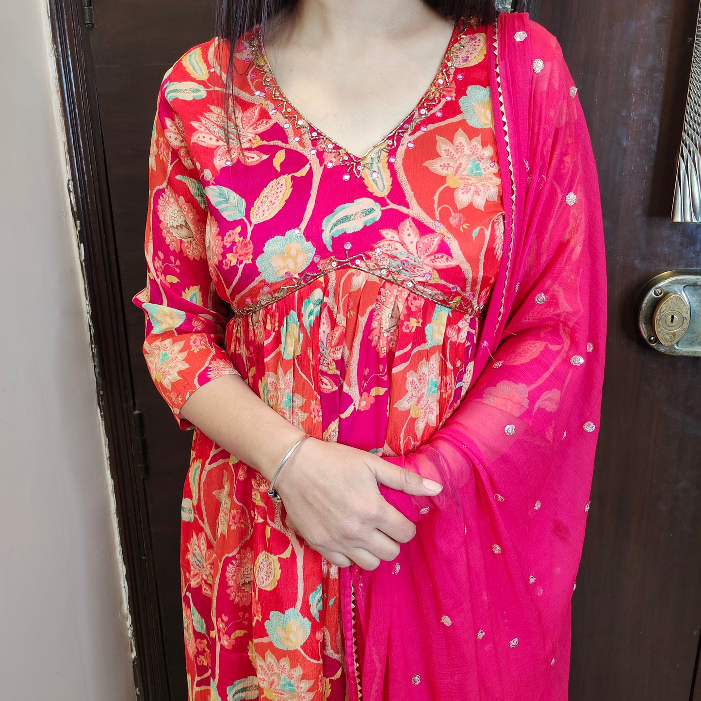 Nazakat Multi Color printed Nyra Suit