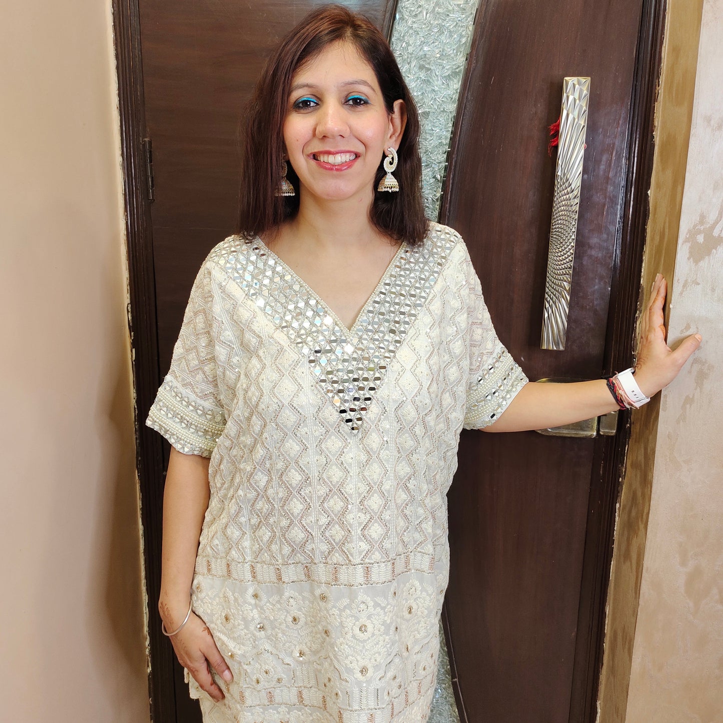 Chikankari Sparkle Fiesta Co-ord Set