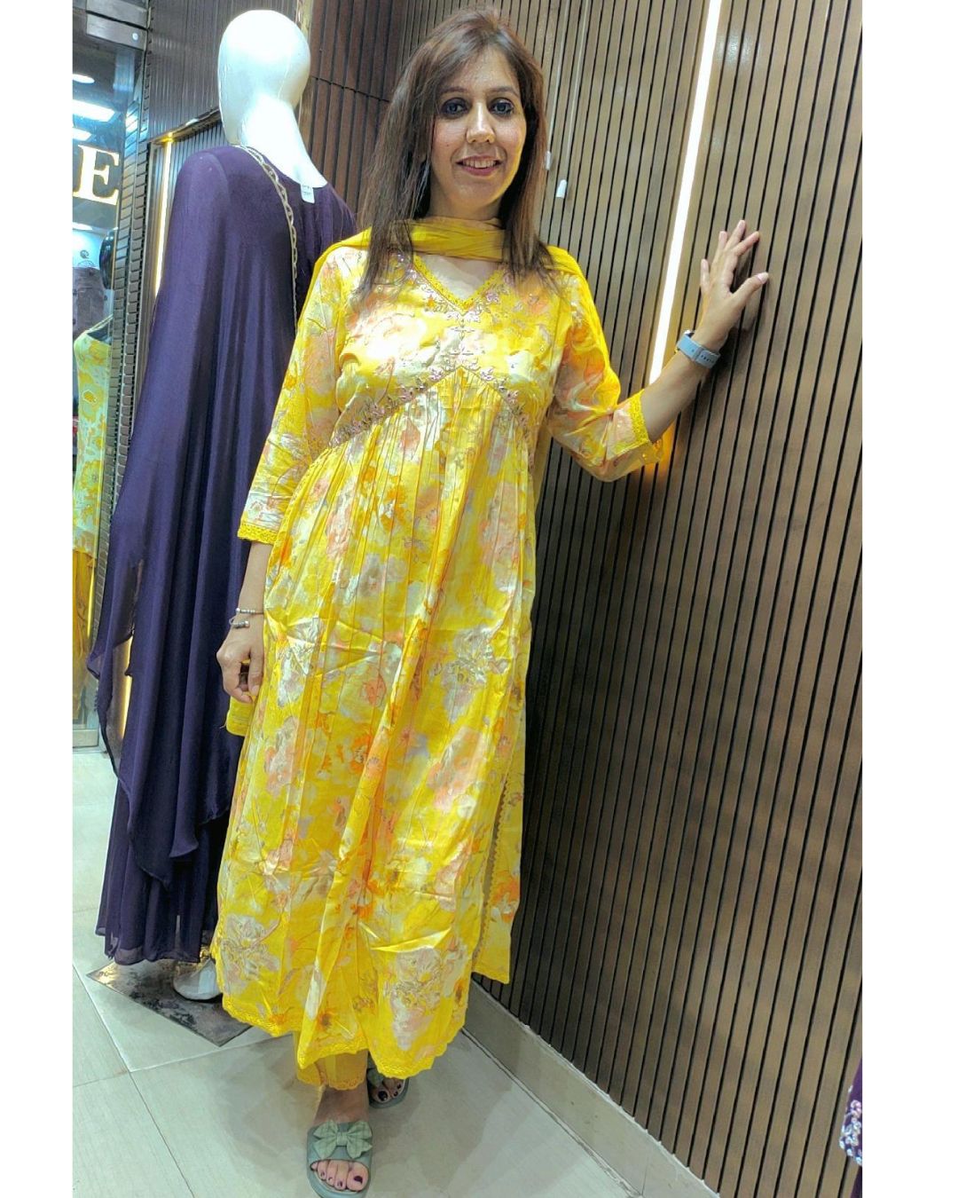 Mustard Alia Nyra Cut Suit Set