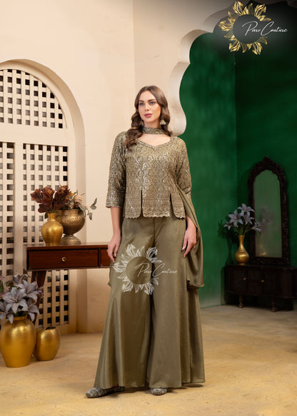 Olive Zari Luxe Co-ord Set