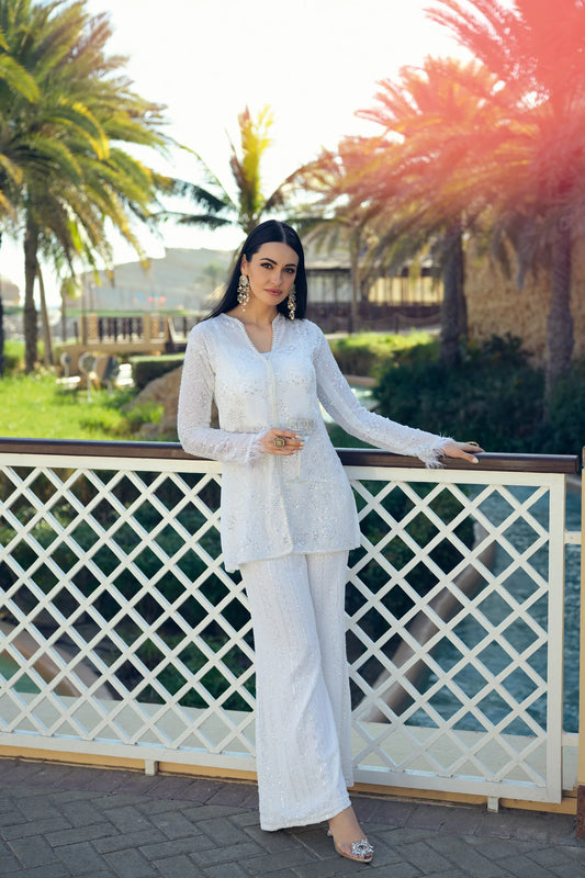 Glam White Co-Ord Set