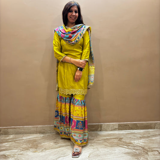 Aanya Yellow Sharara Suit