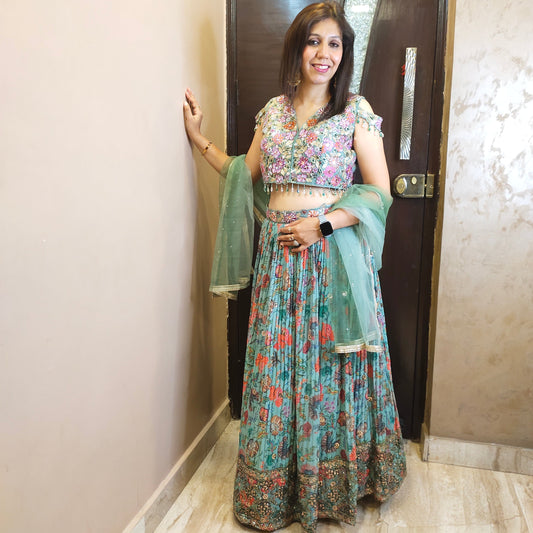 Designer Floral Lehenga