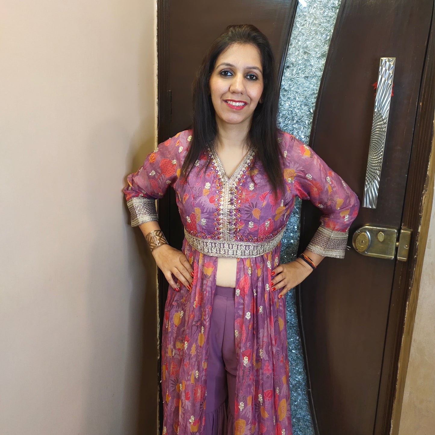 Tara front Cut Top with Sharara
