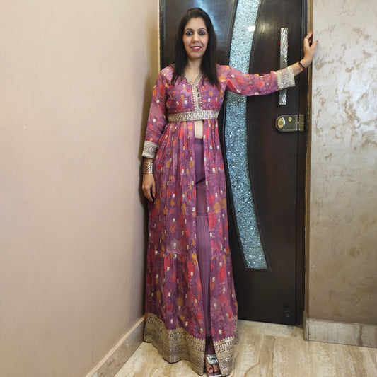 Tara front Cut Top with Sharara